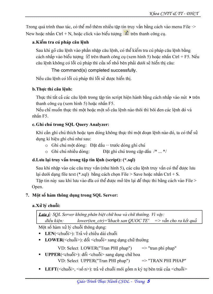image for page Cơ bản về sql server 2000