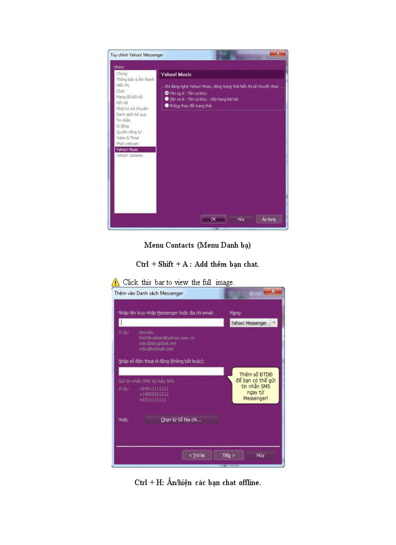 image for page Những phím tắt hữu dụng trên Yahoo Messenger