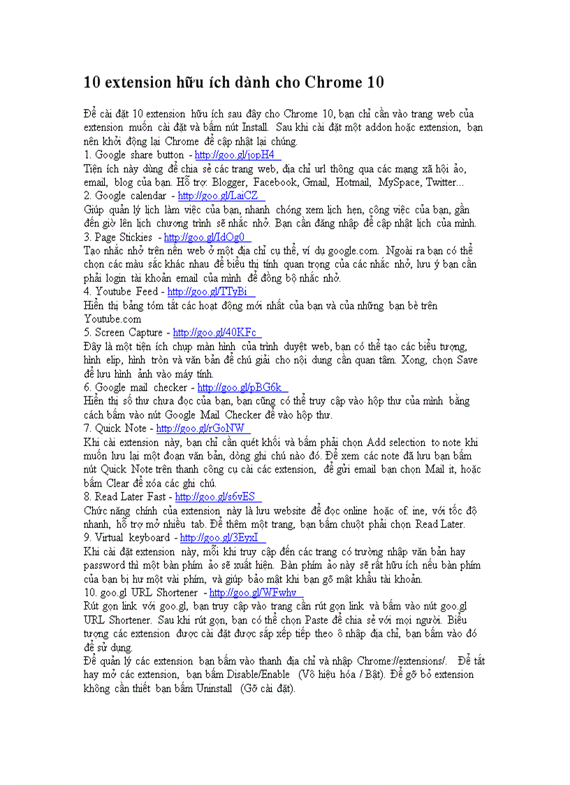 image for page 10 extension hữu ích dành cho Chrome 10