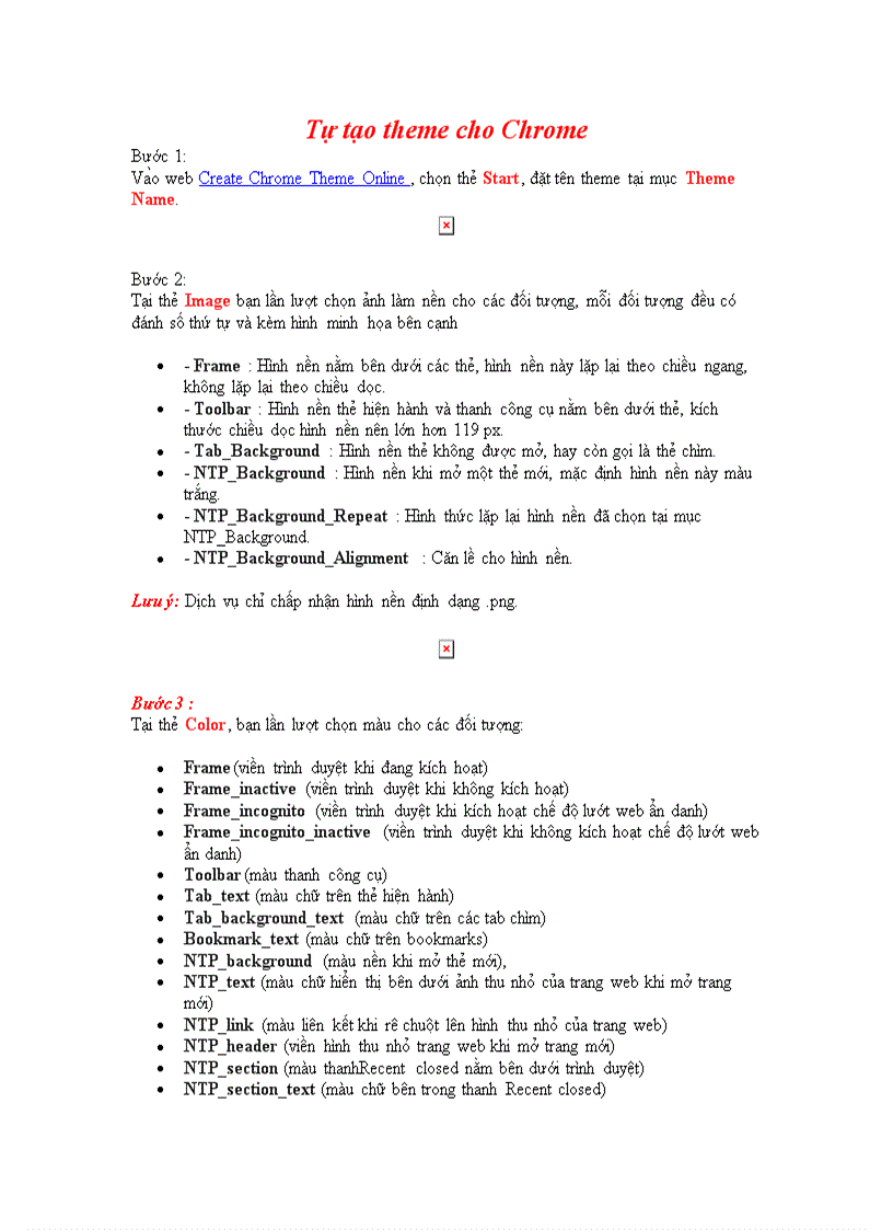 image for page Tự tạo theme cho Chrome