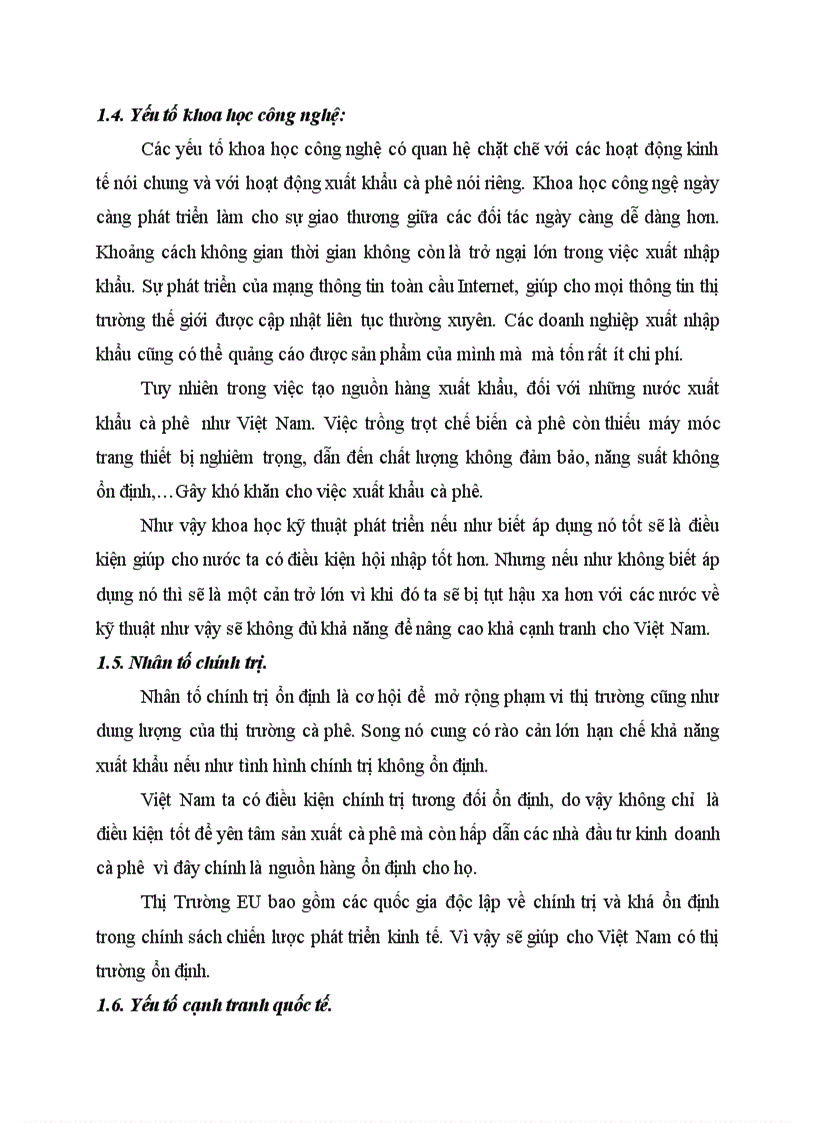 image for page Những nhân tố ảnh hưởng đến xuất khẩu cà phê Việt Nam