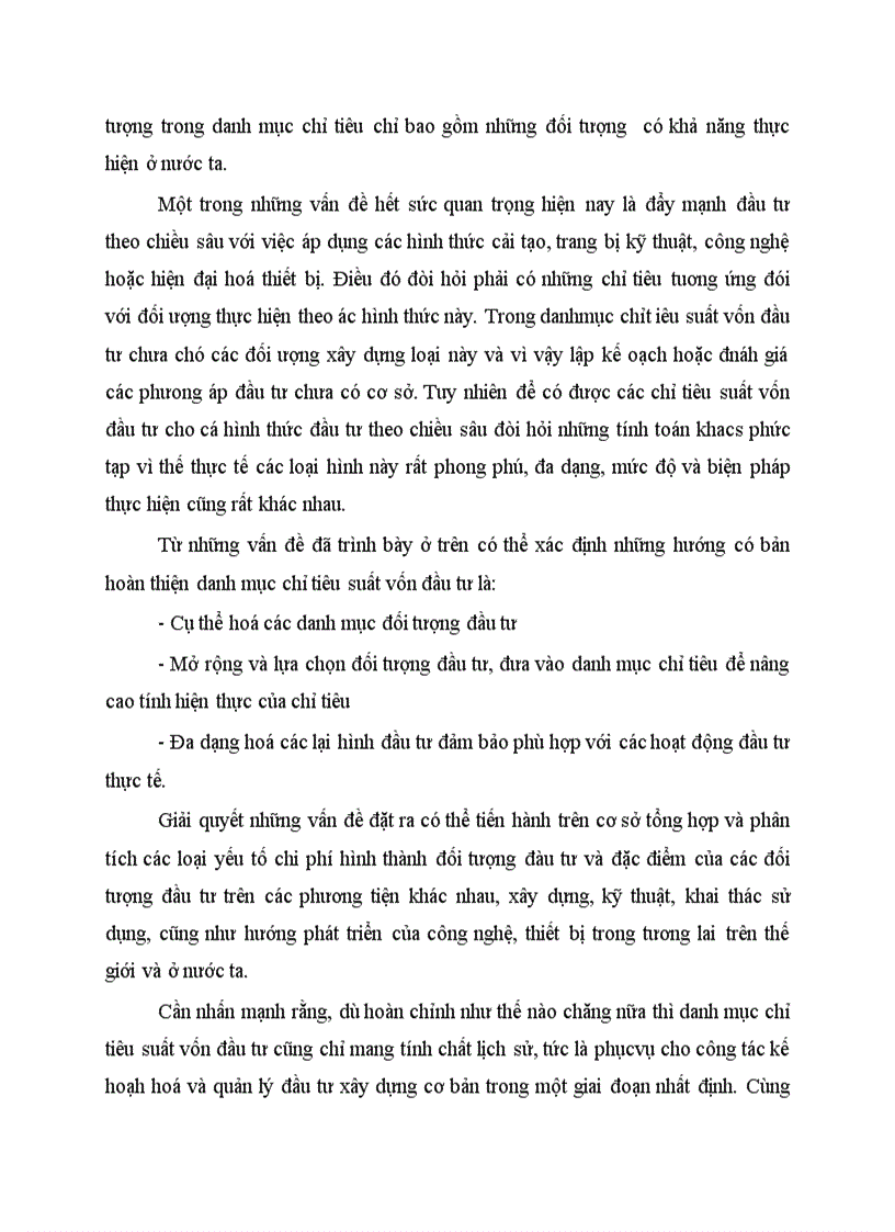 image for page Nội dung hoàn thiện phương pháp xác định chỉ tiêu suất vốn đầu tư xây dựng