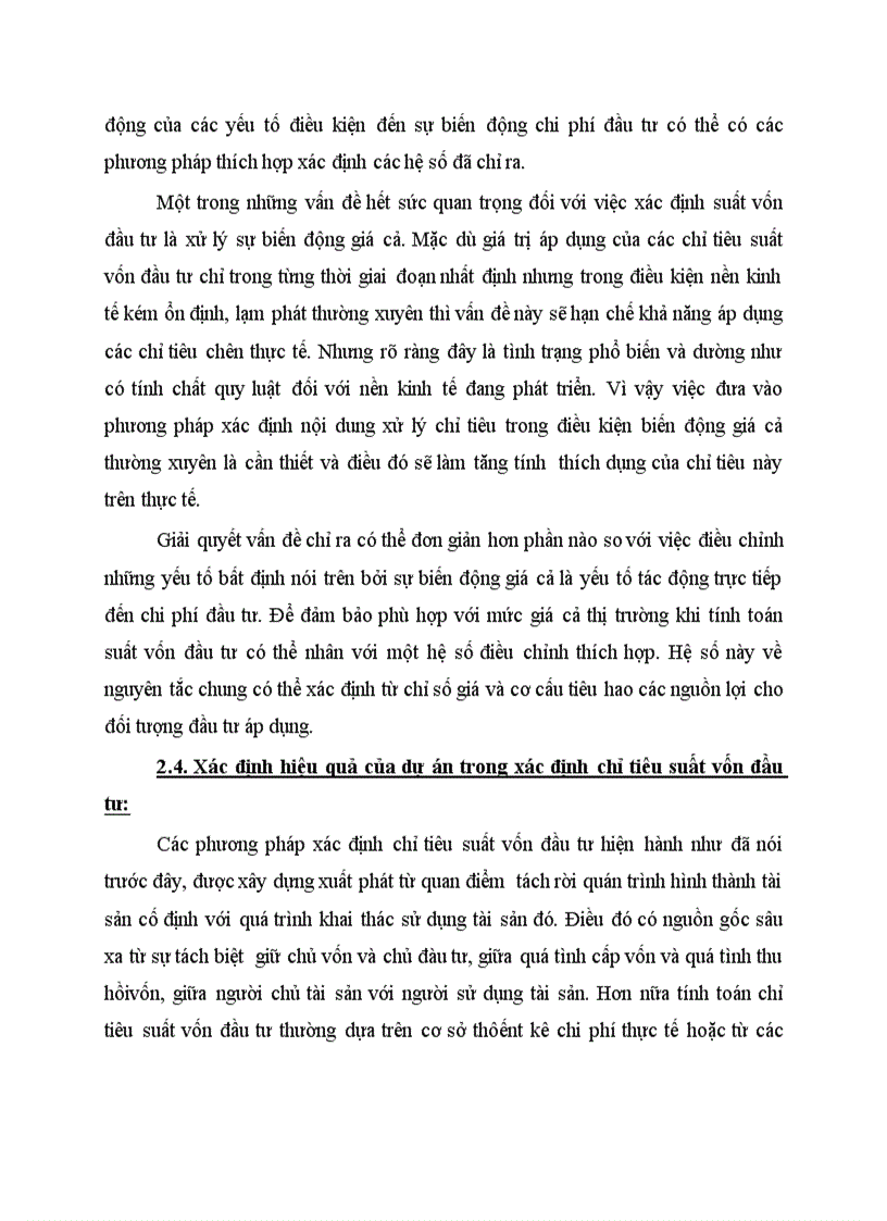 image for page Nội dung hoàn thiện phương pháp xác định chỉ tiêu suất vốn đầu tư xây dựng