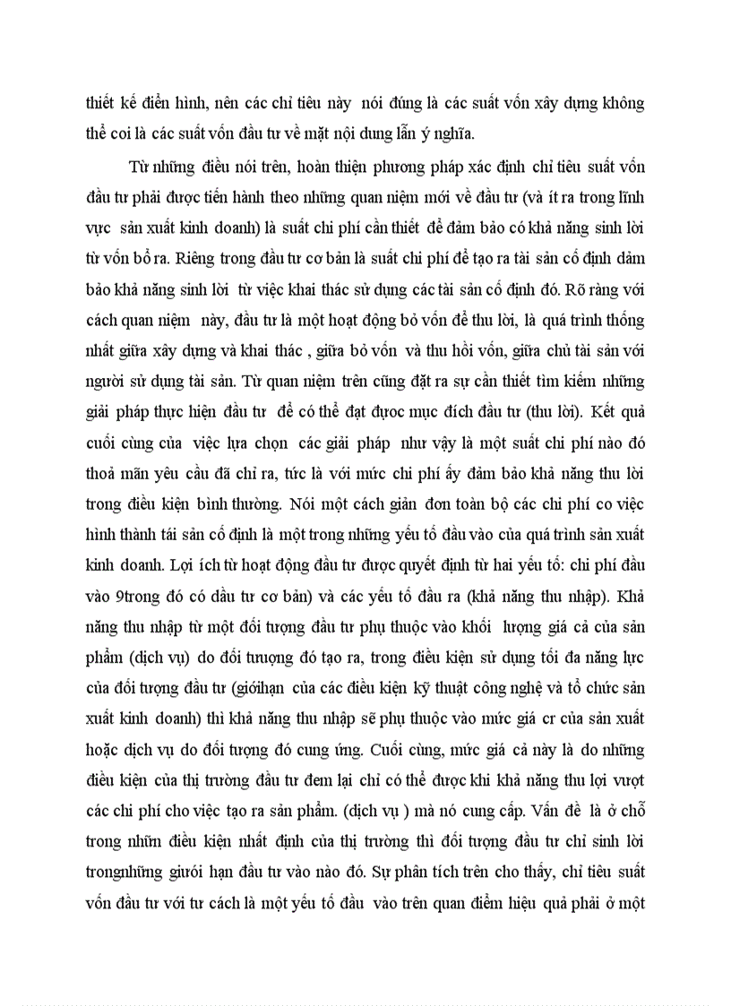 image for page Nội dung hoàn thiện phương pháp xác định chỉ tiêu suất vốn đầu tư xây dựng