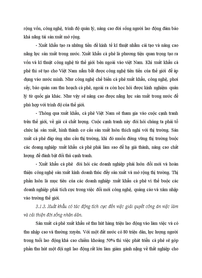 image for page Vai trò xuất khẩu cà phê trong nền kinh tế quốc dân