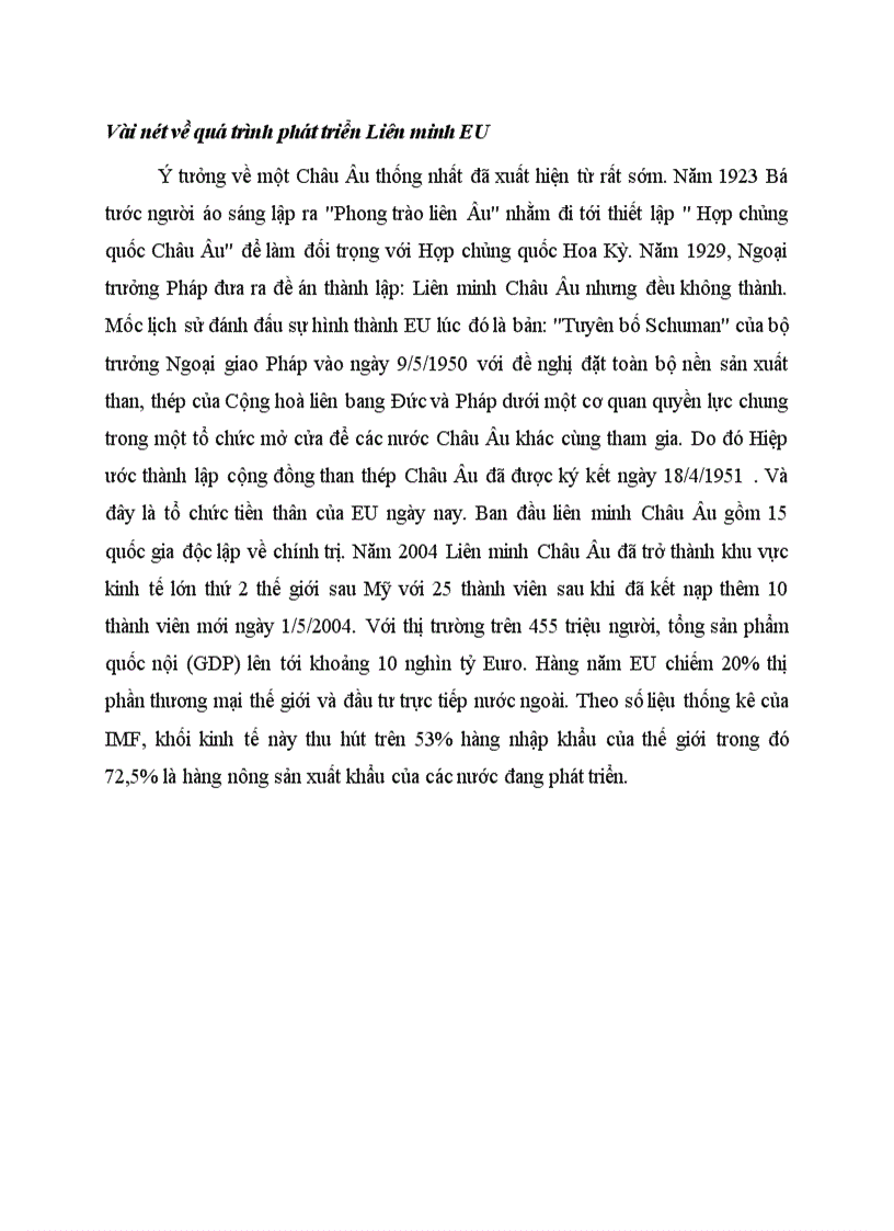 image for page Vài nét về quá trình phát triển Liên minh EU