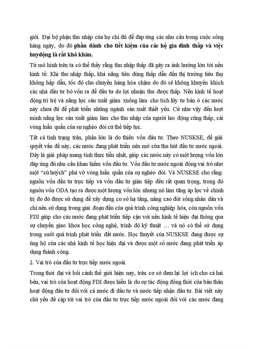 image for page Vai trò của đầu tư trực tiếp nước ngoài đối với các nước đang phát triển