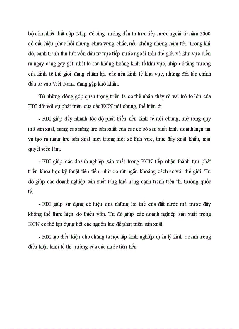 image for page Vai trò của FDI đối với sự phát triển của các KCN nói chung