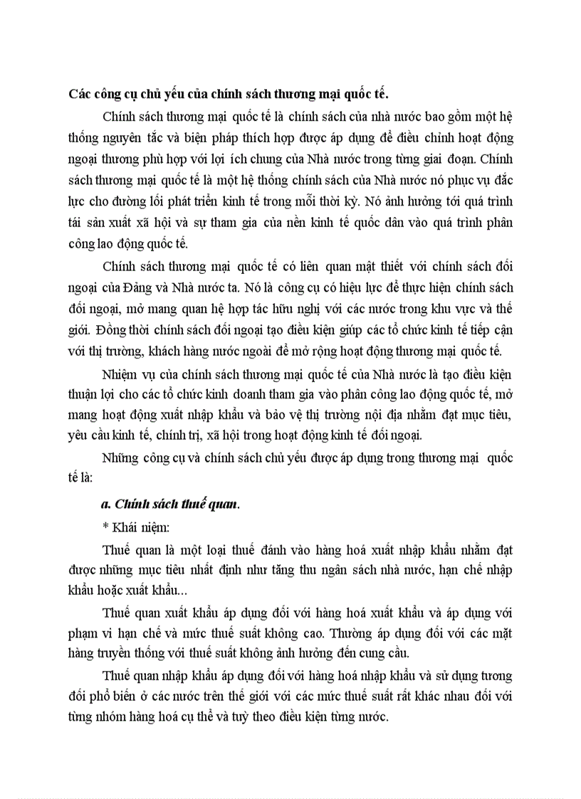 image for page Các công cụ chủ yếu của chính sách thương mại quốc tế