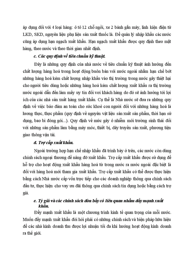 image for page Các công cụ chủ yếu của chính sách thương mại quốc tế