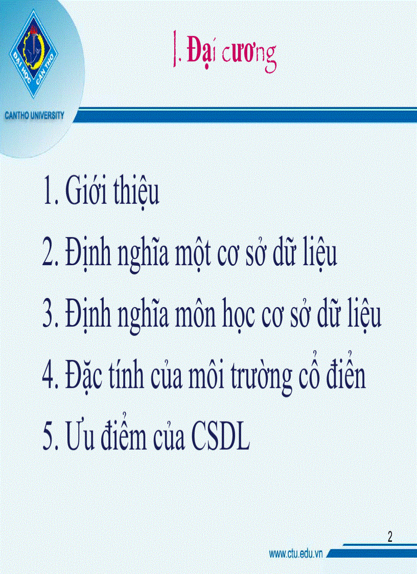 image for page Giáo trình cơ sở dữ liệu ĐH Cần Thơ Chương 1