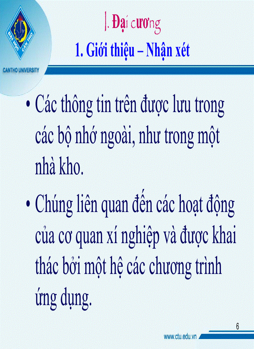 image for page Giáo trình cơ sở dữ liệu ĐH Cần Thơ Chương 1