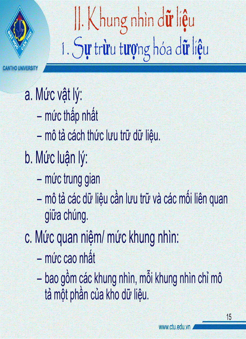 image for page Giáo trình cơ sở dữ liệu ĐH Cần Thơ Chương 1