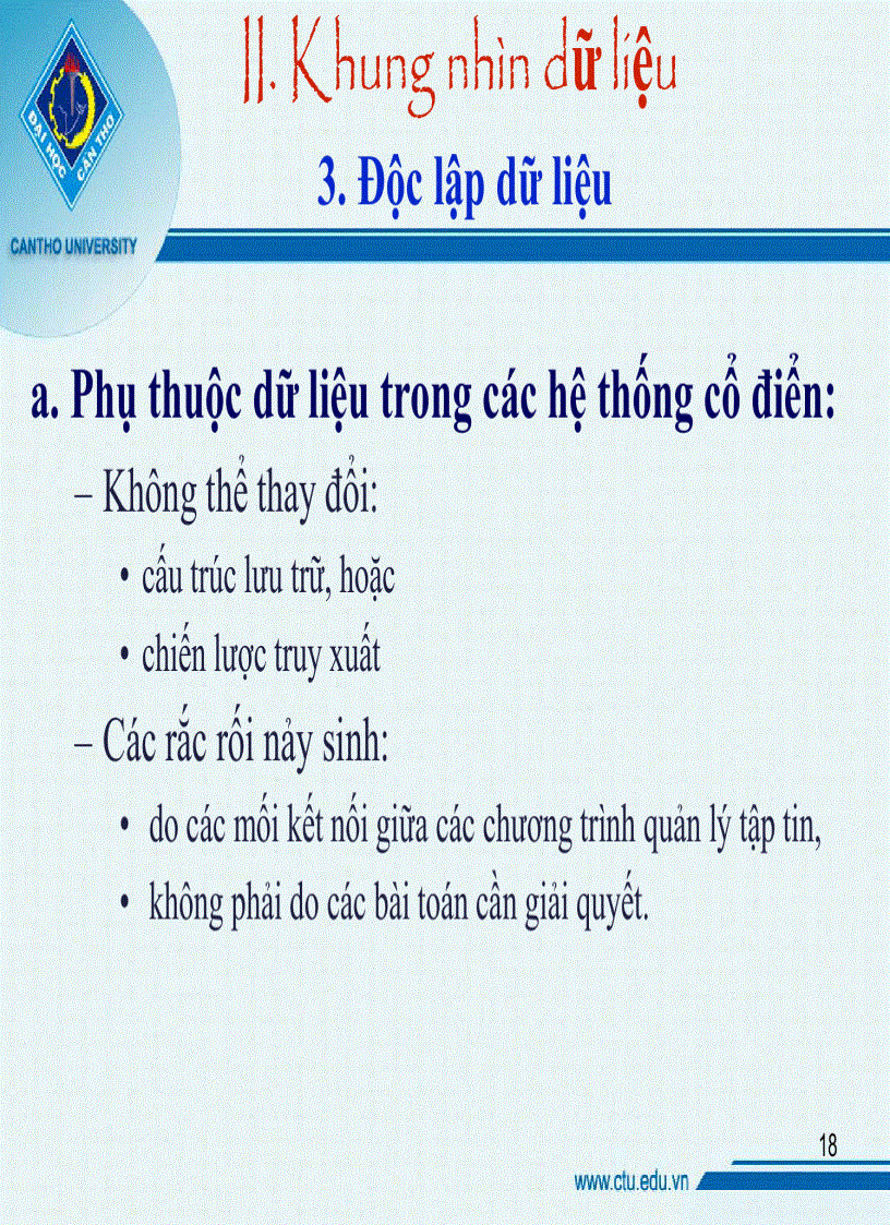 image for page Giáo trình cơ sở dữ liệu ĐH Cần Thơ Chương 1