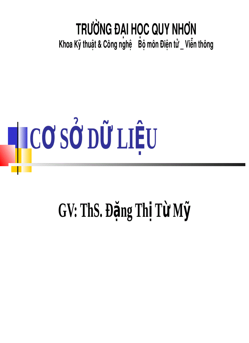 image for page Giáo trình cơ sở dữ liệu ĐH Quy Nhơn