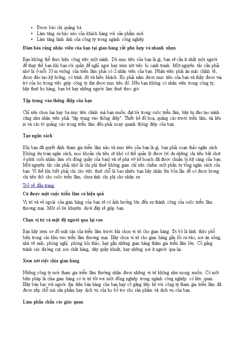 image for page Lập kế hoạch triển lãm thương mại hiệu quả