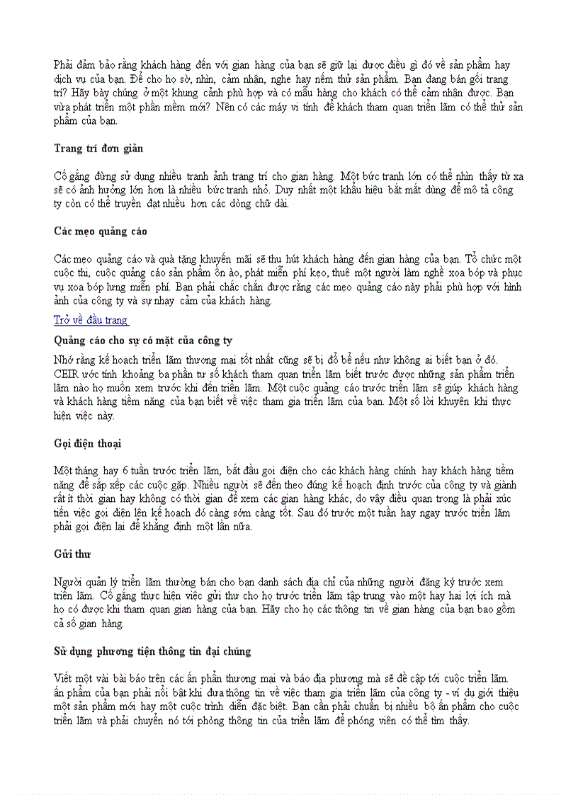 image for page Lập kế hoạch triển lãm thương mại hiệu quả