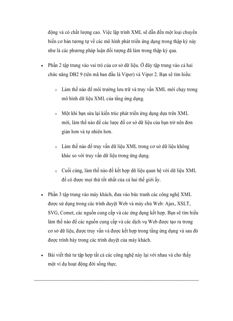Lập trình với XML cho DB2 Phần 1 Hiểu biết mô hình dữ liệu XML