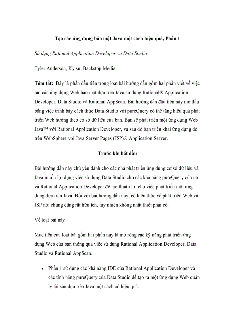 image for page Tạo các ứng dụng bảo mật Java một cách hiệu quả Phần 1