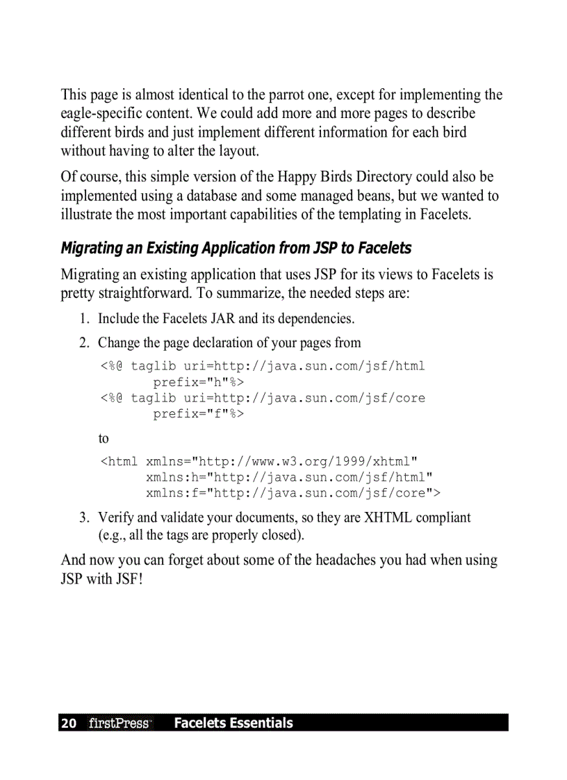 image for page Facelets Essentials Guide to JavaServer Faces View Definition Framework