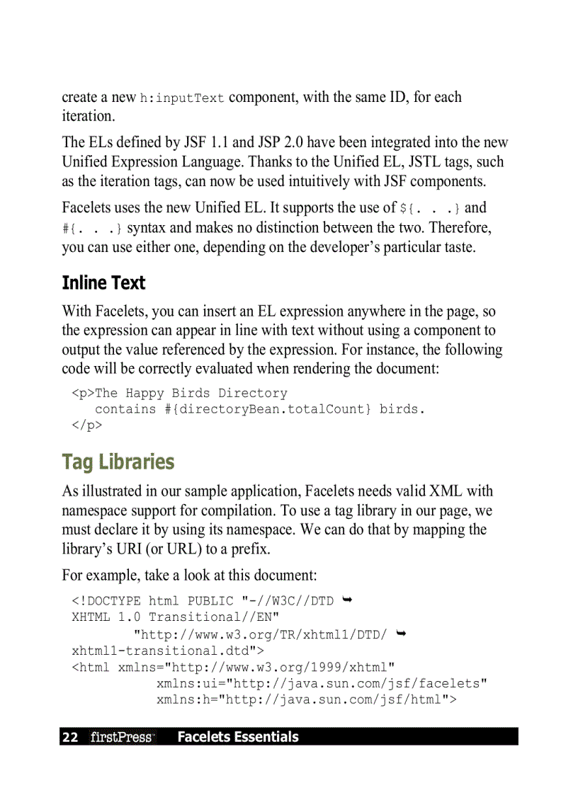 image for page Facelets Essentials Guide to JavaServer Faces View Definition Framework