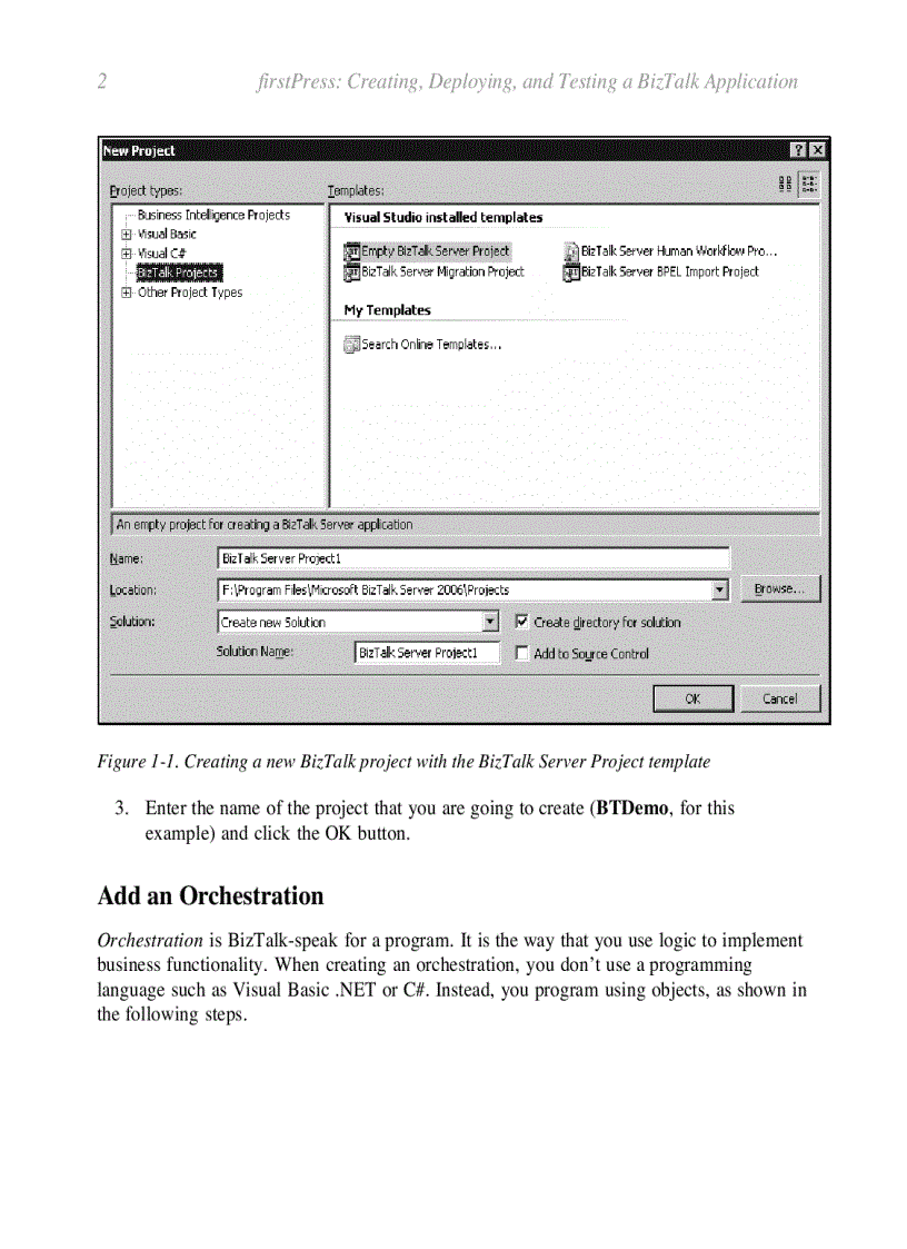 image for page First Steps Developing BizTalk Applications
