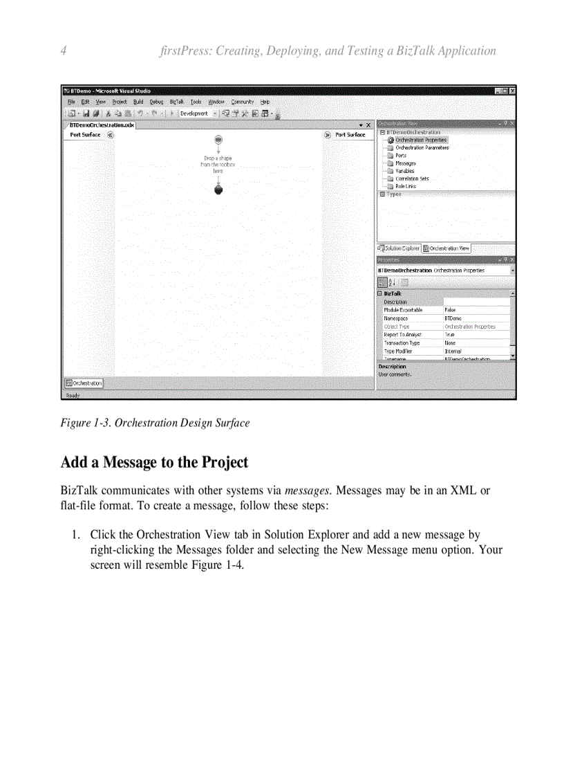 image for page First Steps Developing BizTalk Applications