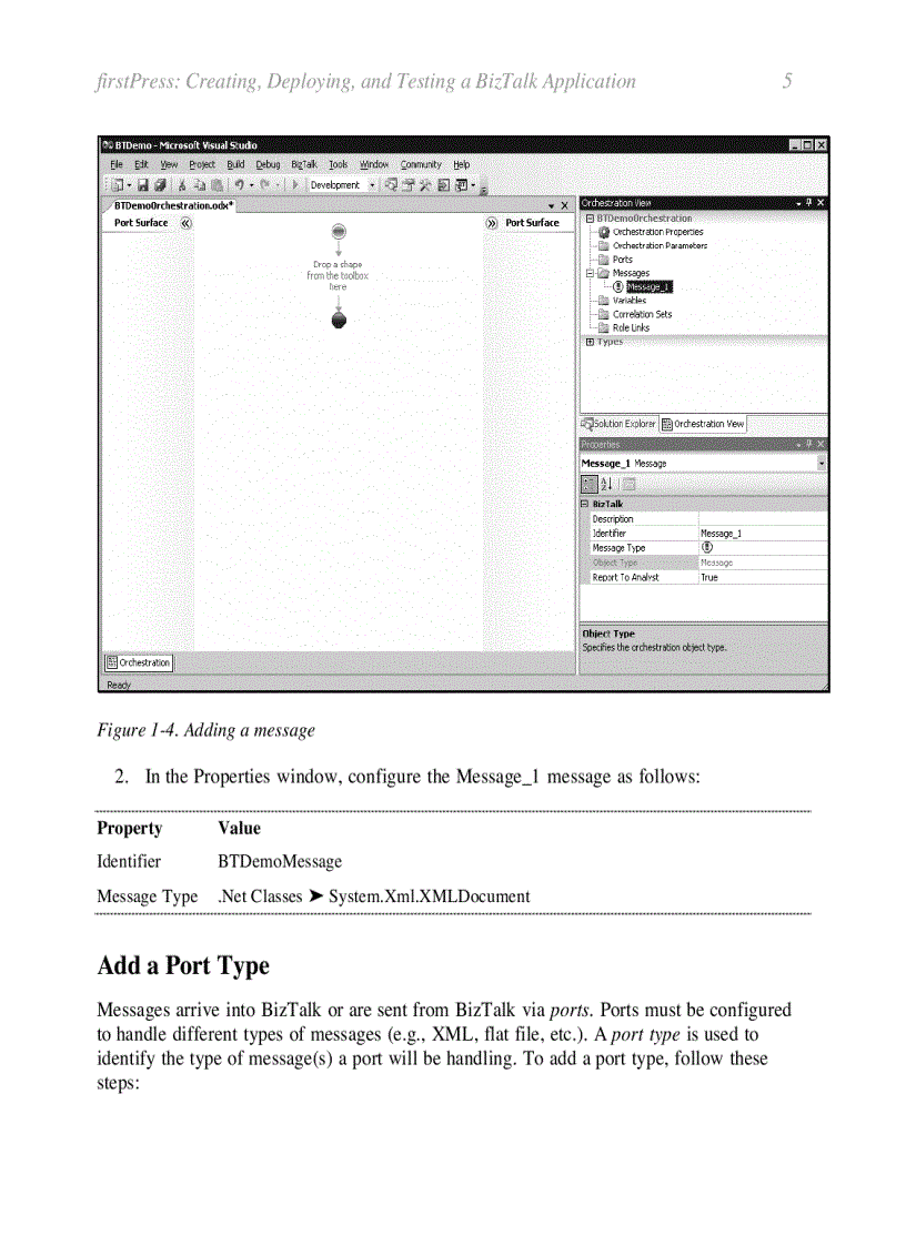 image for page First Steps Developing BizTalk Applications