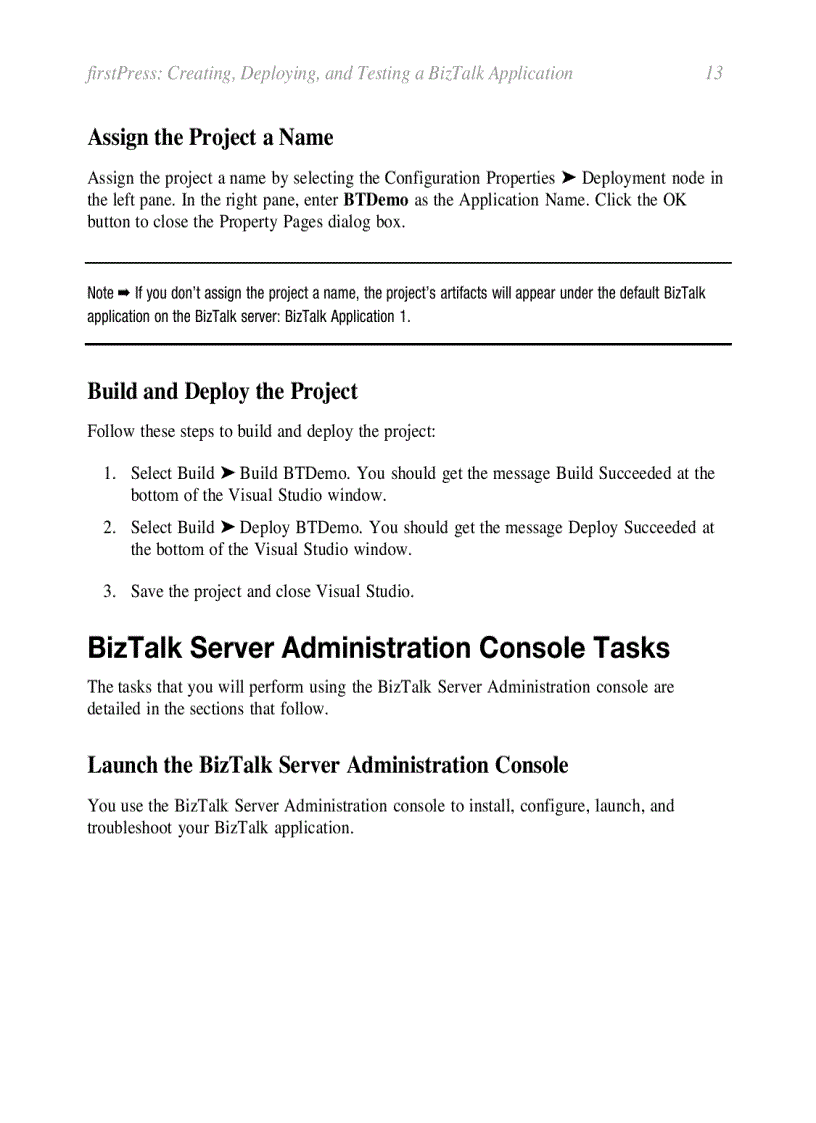 image for page First Steps Developing BizTalk Applications