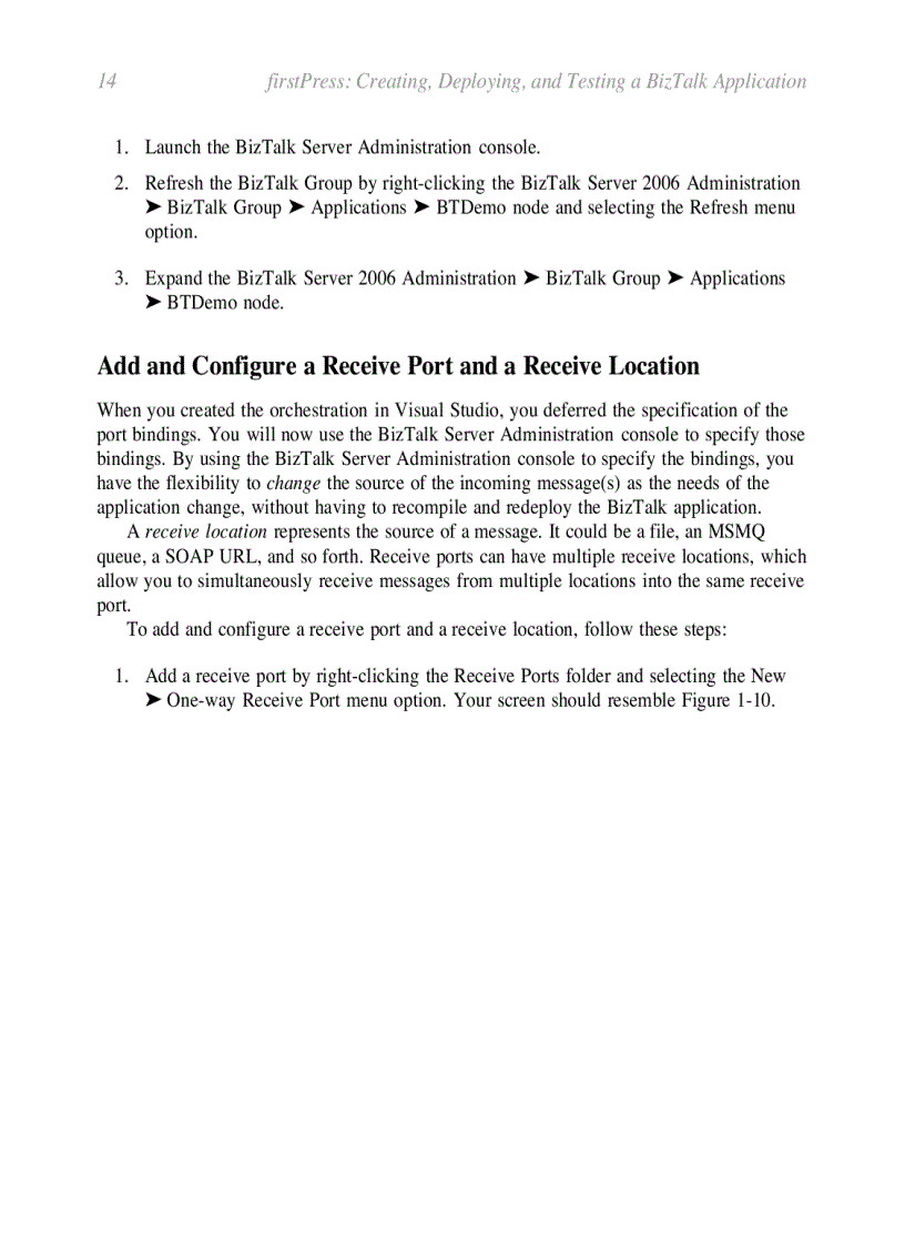image for page First Steps Developing BizTalk Applications