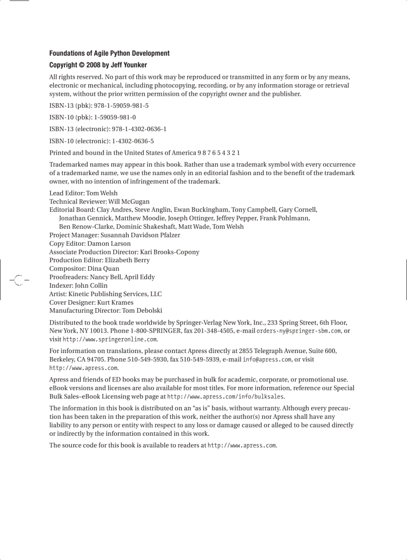 image for page Foundations of Agile Python Development