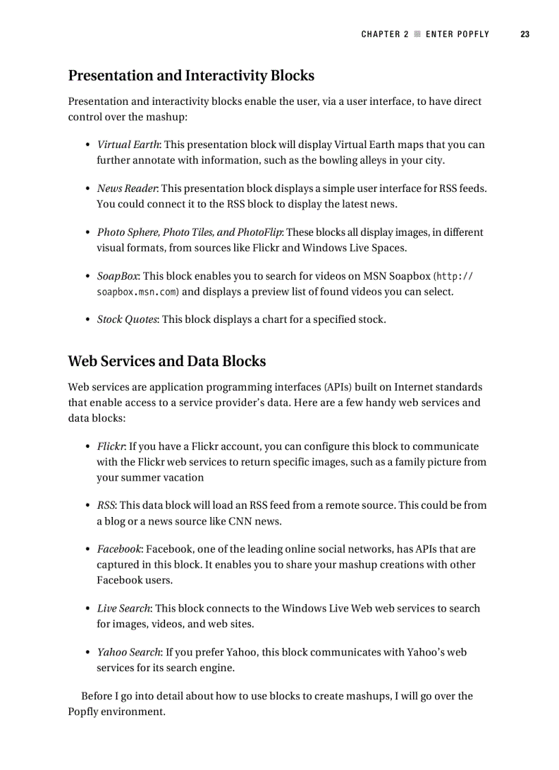 image for page Foundations of Popfly Rapid Mashup Development