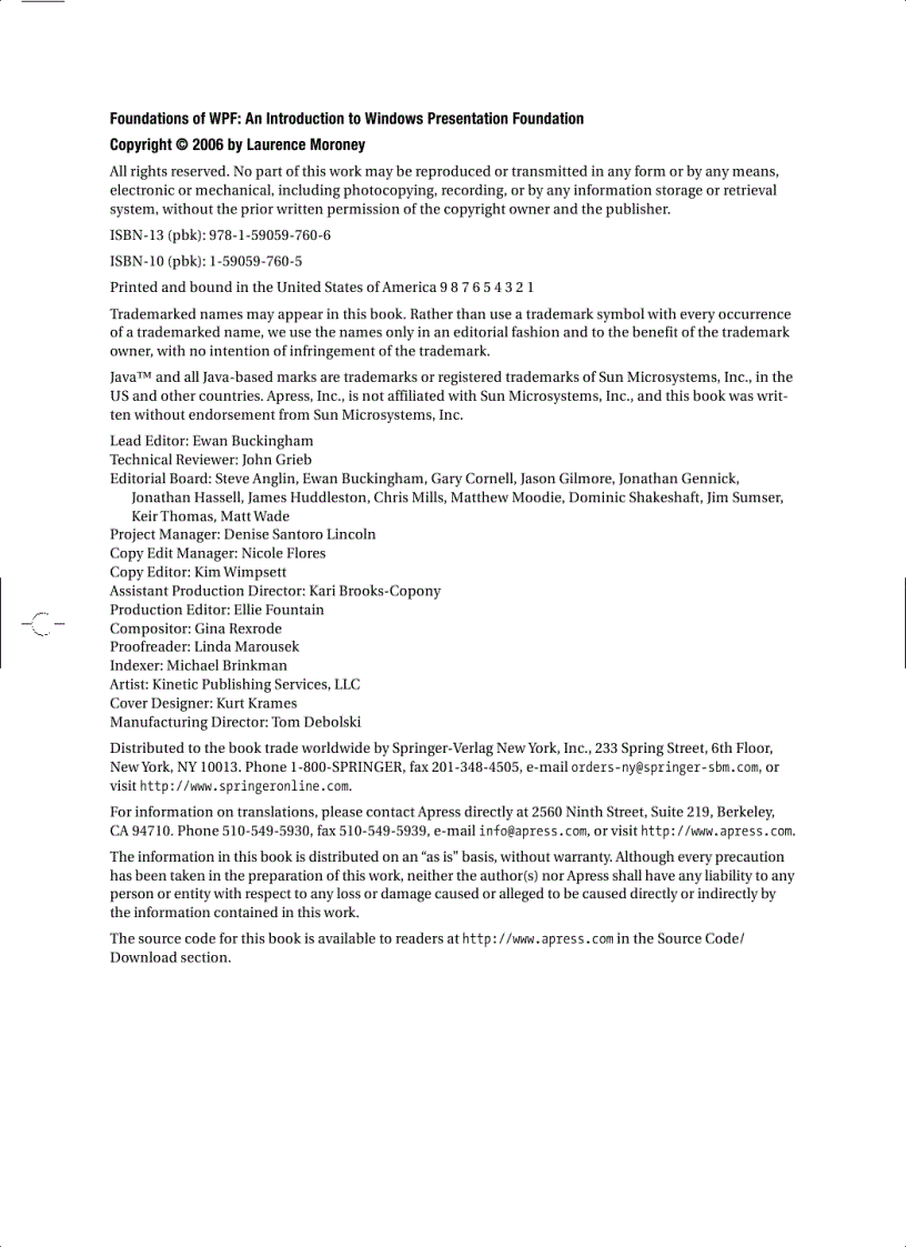 image for page Foundations of WPF An Introduction to Windows Presentation Foundation