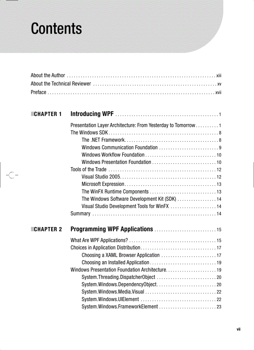 image for page Foundations of WPF An Introduction to Windows Presentation Foundation