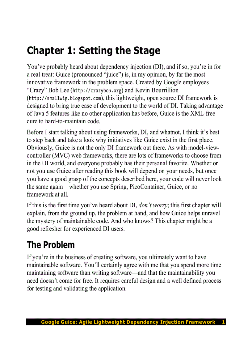 image for page Google Guice Agile Lightweight Dependency Injection Framework