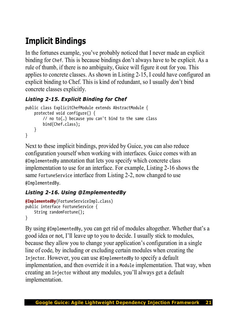 image for page Google Guice Agile Lightweight Dependency Injection Framework