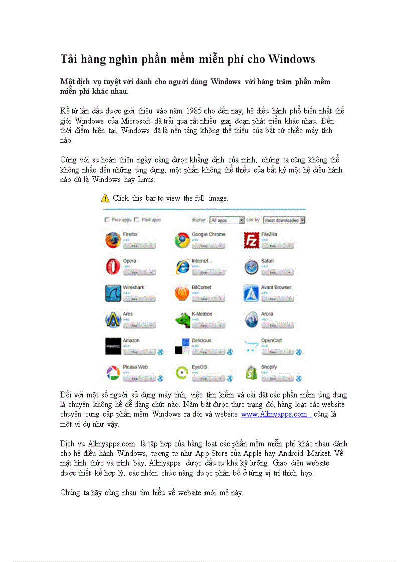 image for page Tải hàng nghìn phần mềm miễn phí cho Windows