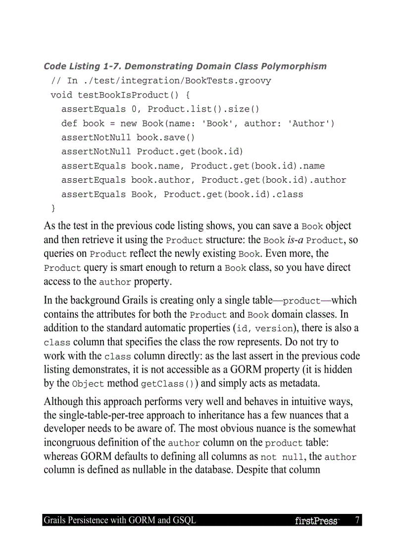 image for page Grails Persistence with GORM and GSQL