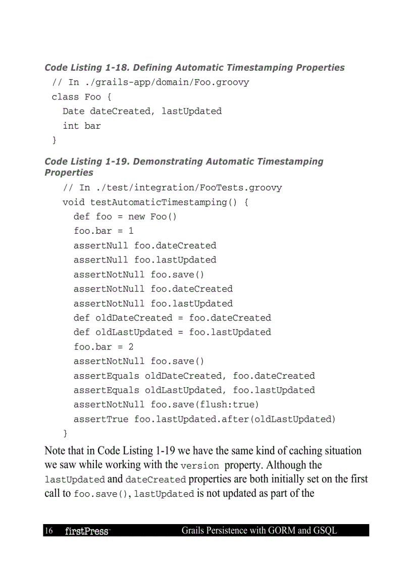 image for page Grails Persistence with GORM and GSQL