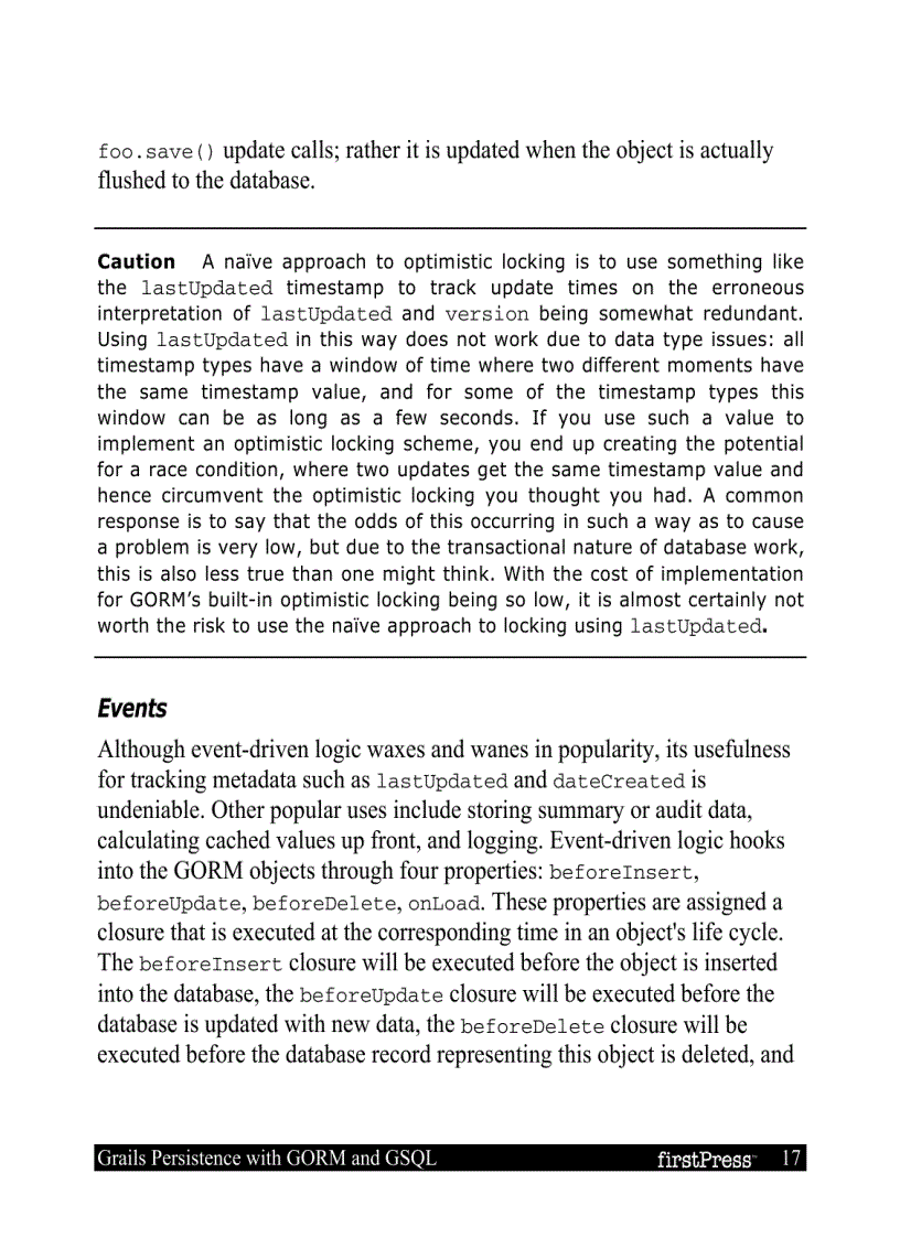 image for page Grails Persistence with GORM and GSQL