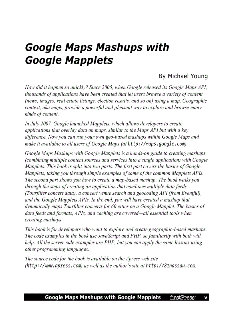 image for page Google Maps Mashups with Google Mapplets