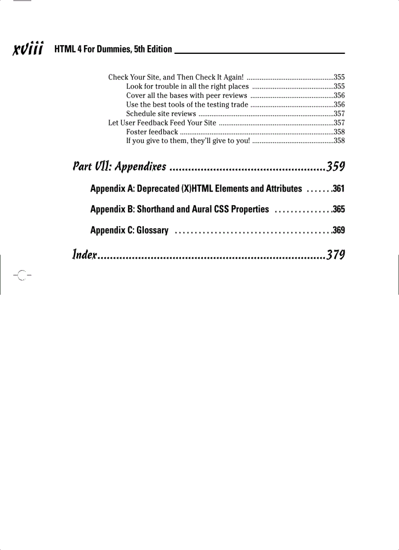 image for page HTML 4 FOR DUMmIES