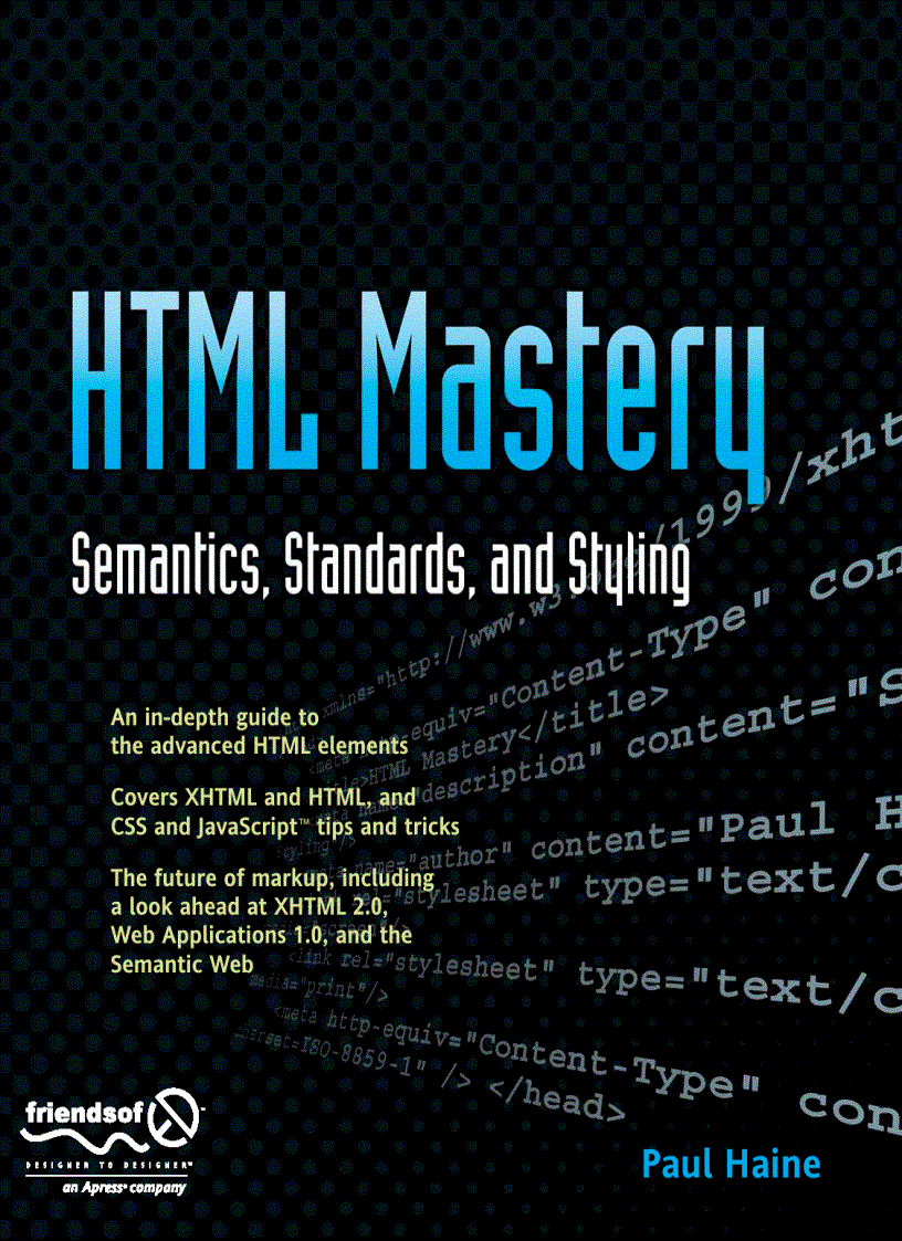HTML Mastery Semantics Standards and Styling