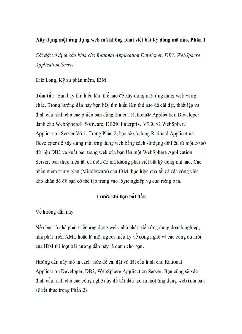 image for page Xây dựng một ứng dụng web mà không phải viết bất kỳ dòng mã nào Phần 1