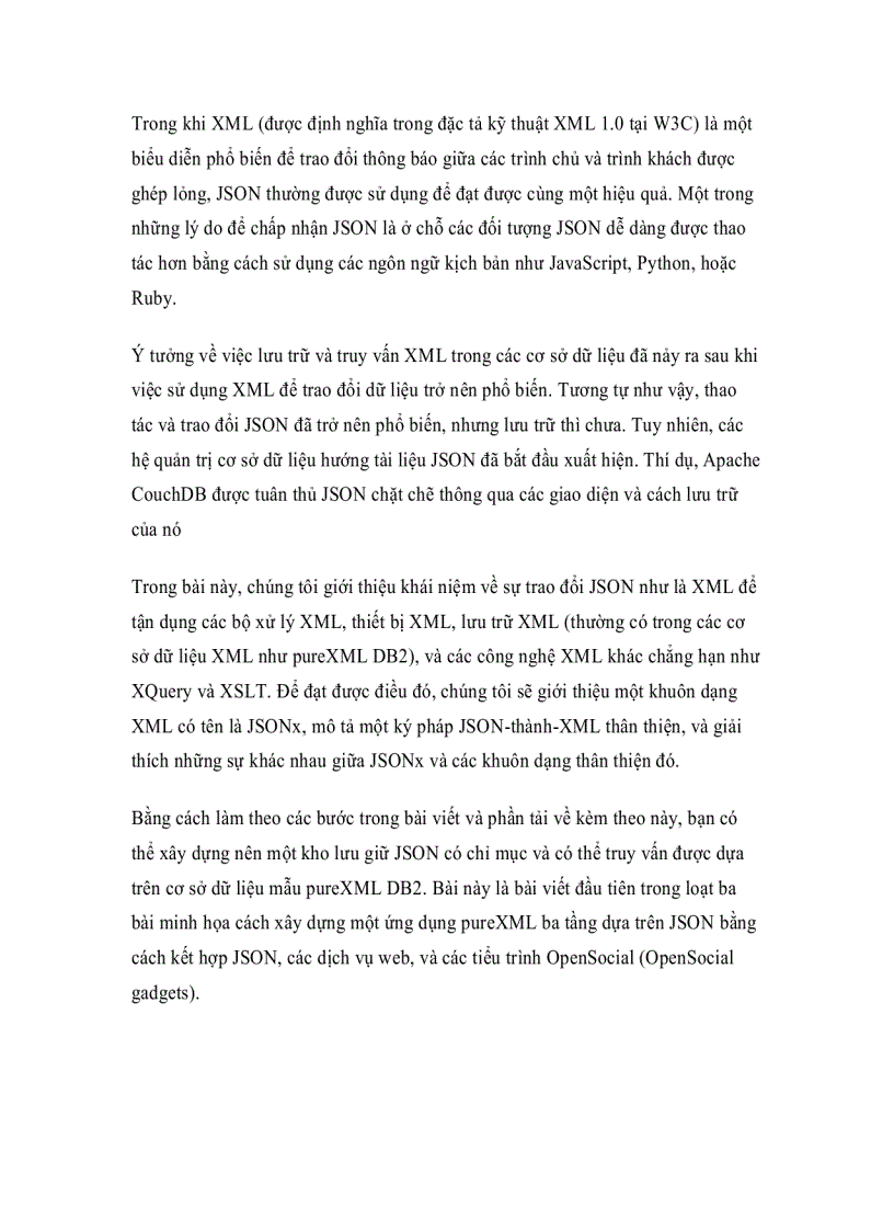 image for page Xây dựng một ứng dụng pureXML và JSON Phần 1