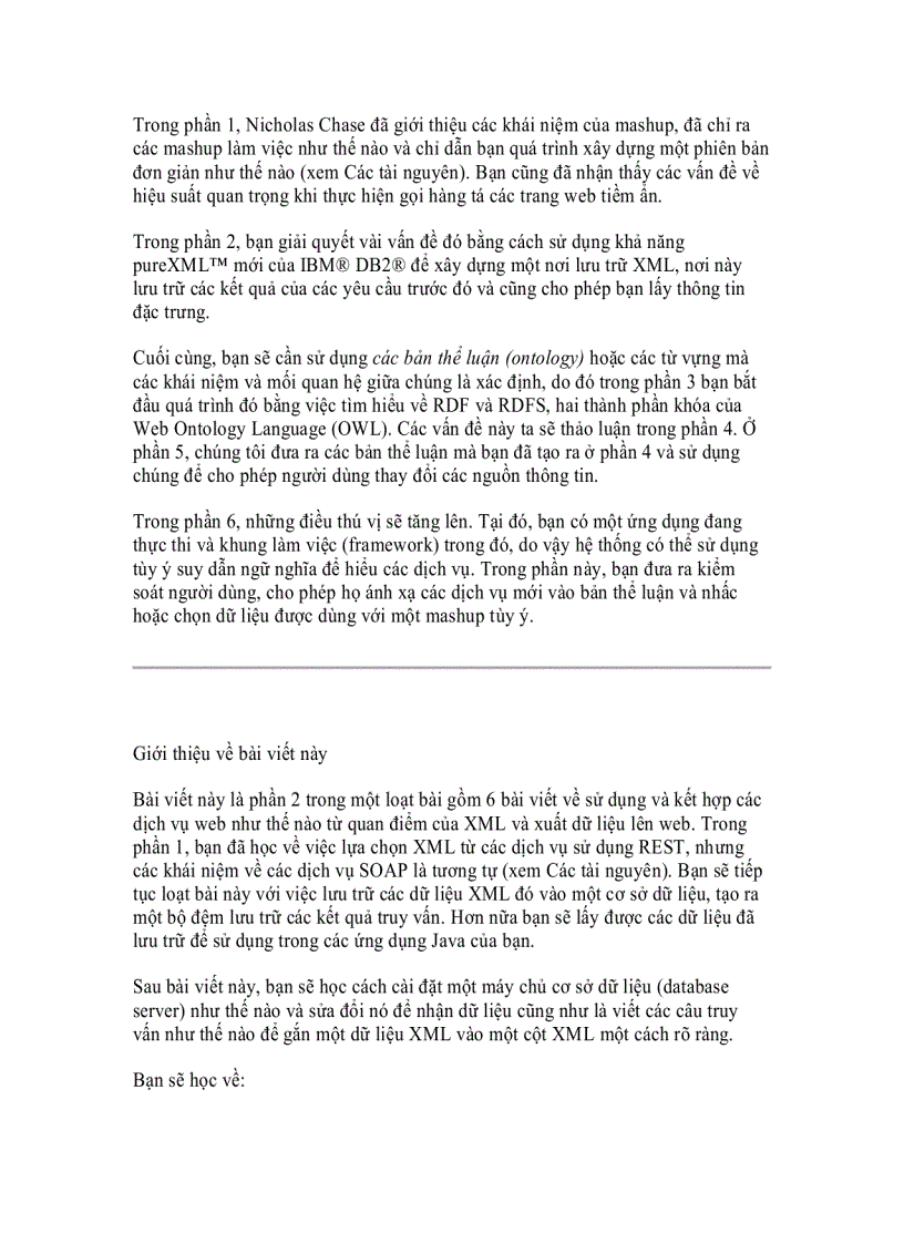 image for page Ultimate mashup Các dịch vụ Web và Web ngữ nghĩa semantic Web Phần 2