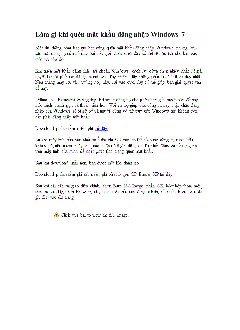 image for page Làm gì khi quên mật khẩu đăng nhập Windows 7