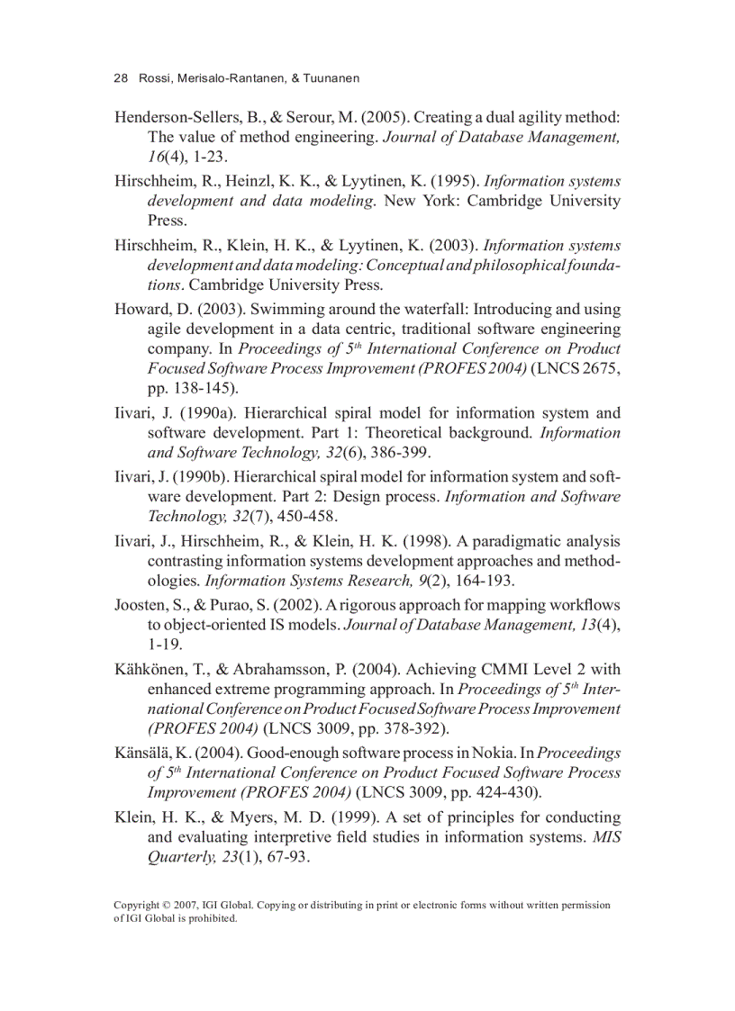 image for page Research Issues in Systems Analysis and Design Databases and Software Development phần 2
