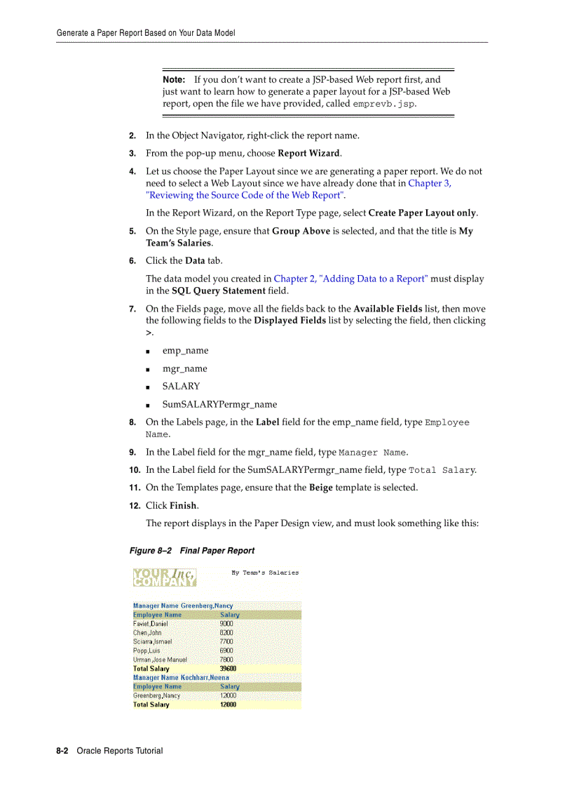 image for page Oracle Reports Tutorial 10g phiên 3