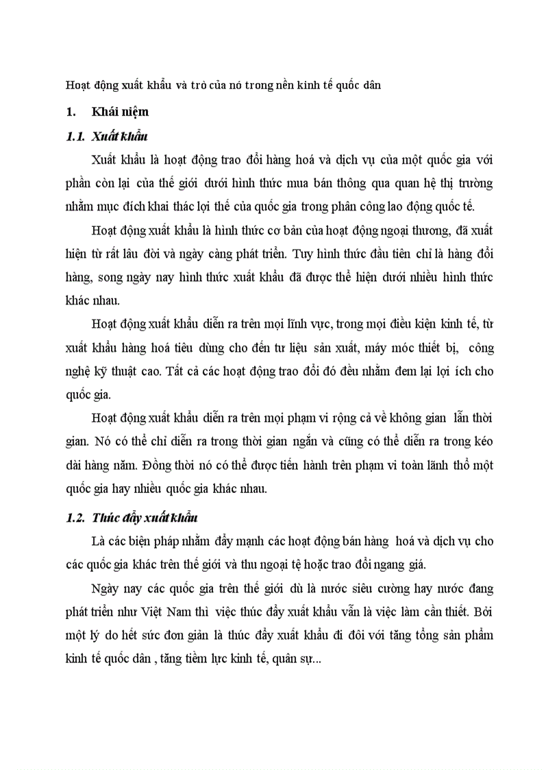 image for page Hoạt động xuất khẩu và trò của nó trong nền kinh tế quốc dân